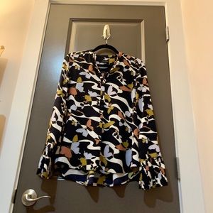 Ann Taylor Butterfly Blouse w/Pleat Sleeves (NWT)